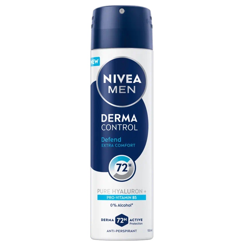 Deodorant spray antiperspirant pentru barbati Derma Control Defend, 150 ml, Nivea