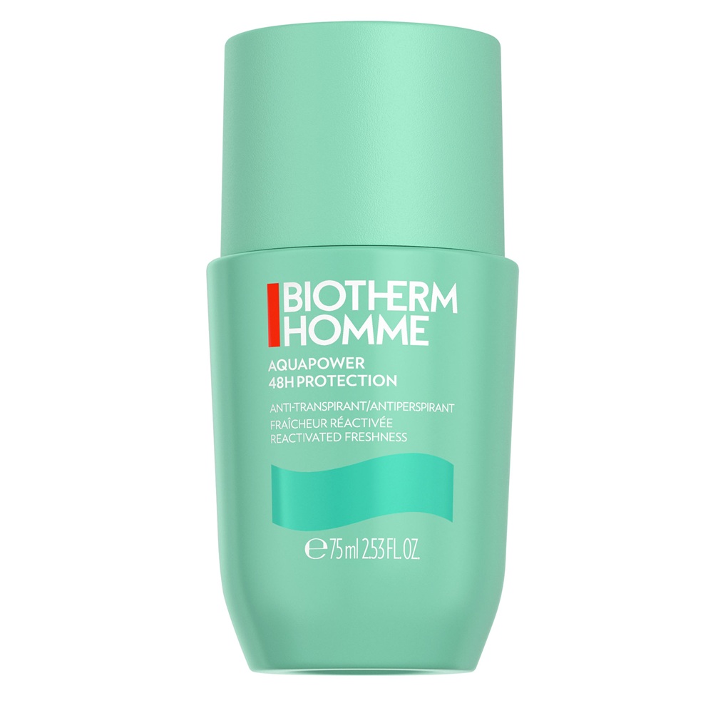 Deodorant roll-on pentru barbati 48h Homme Aquapower, 75 ml, Biotherm