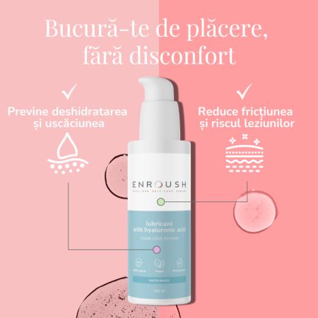 Gel lubrifiant cu Acid Hialuronic, 100 ml, Enroush 670681
