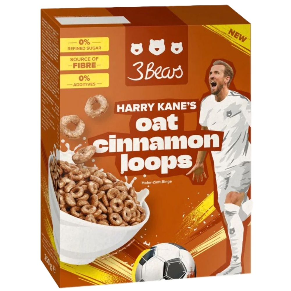 Inele din cereale cu scortisoara Harry Kane, 250 g, 3Bears