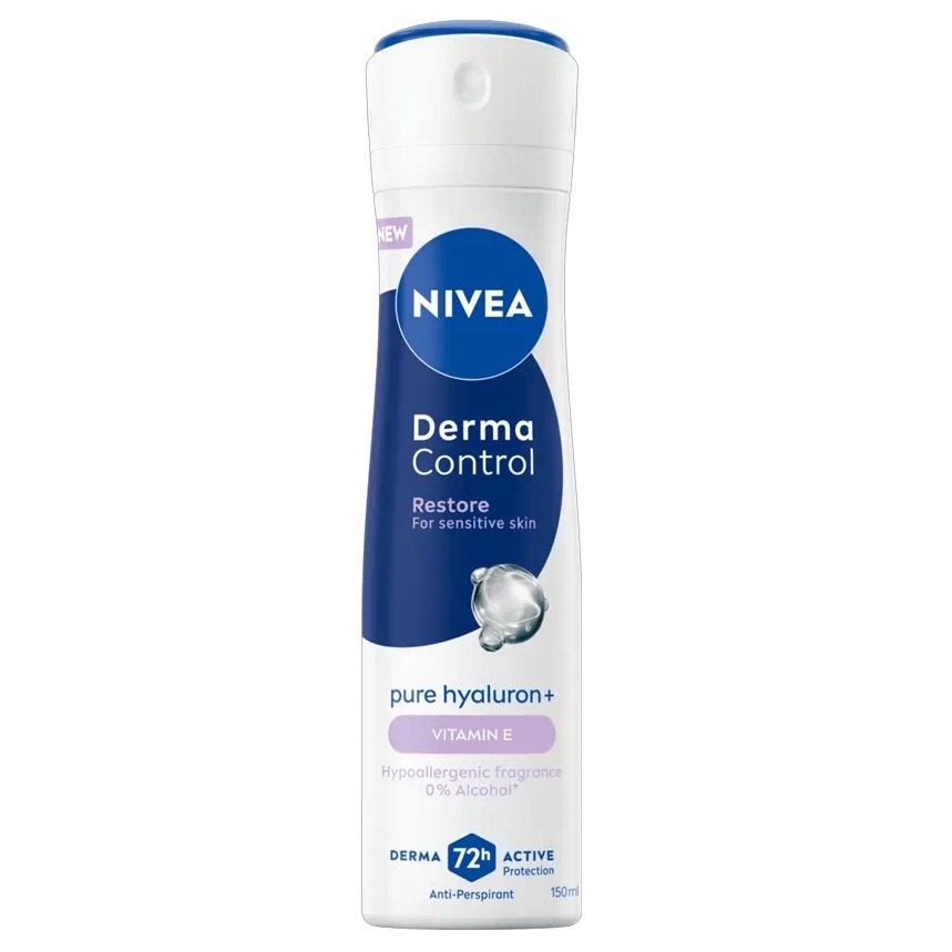 Deodorant spray antiperspirant pentru femei Derma Control Restore, 150 ml, Nivea