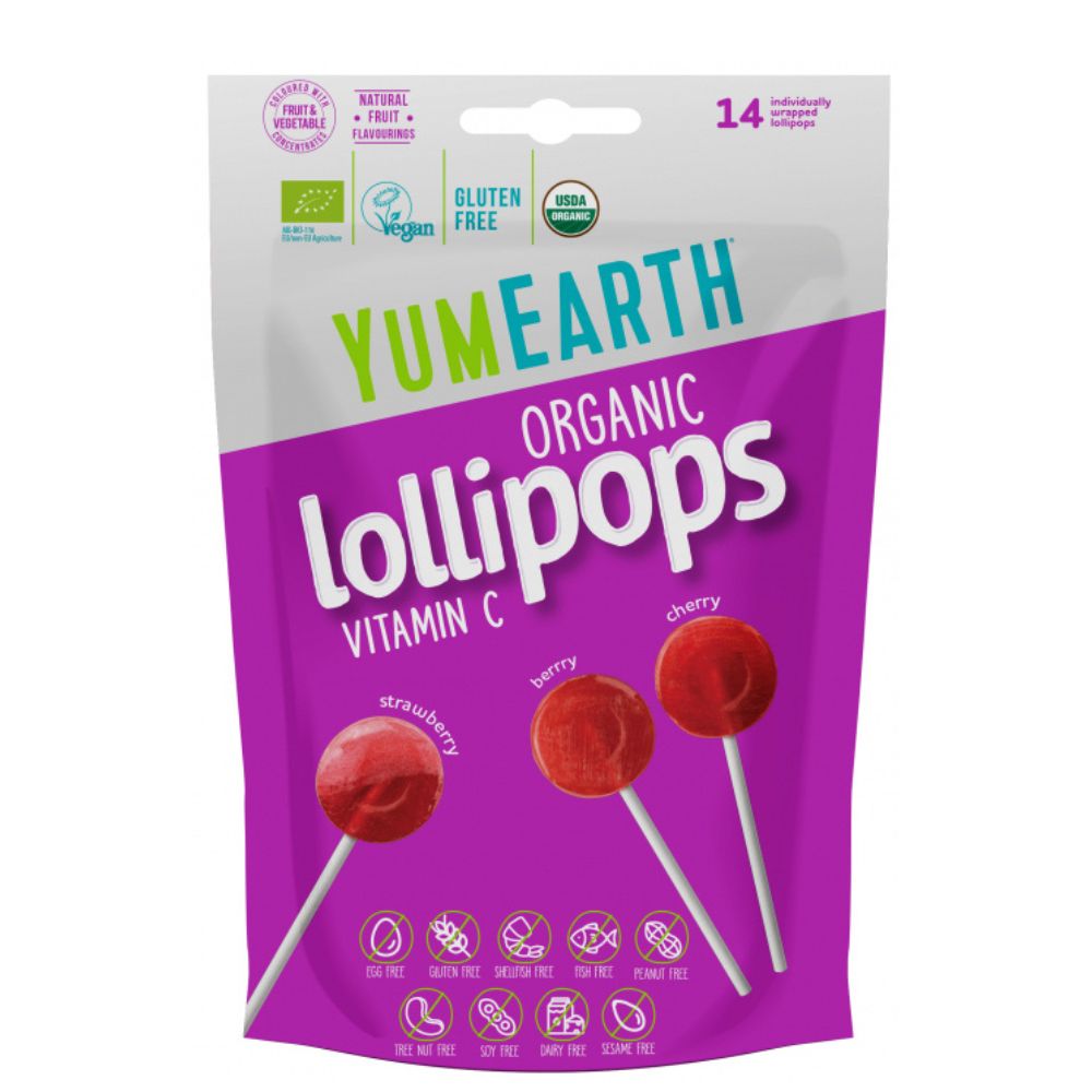 Acadele bio cu vitamina C, 14 bucati, YumEarth