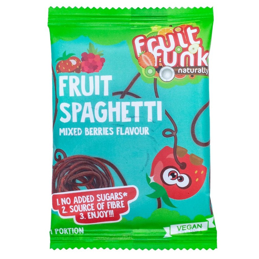 Spaghete cu aroma de fructe de padure, 20 g, Fruitfunk