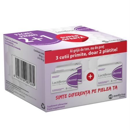 Pachet Lactiferon Derma, 2+1 bucati, Meditrina 670857