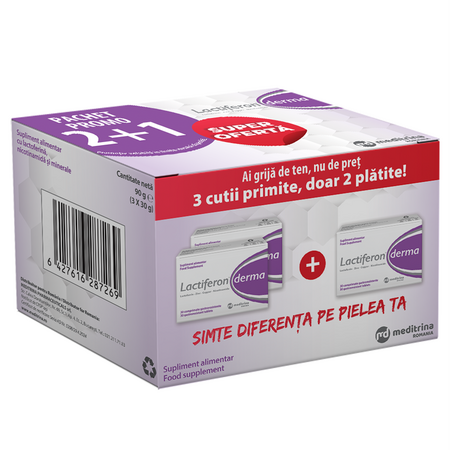 Pachet Lactiferon Derma, 2+1 bucati, Meditrina 670857