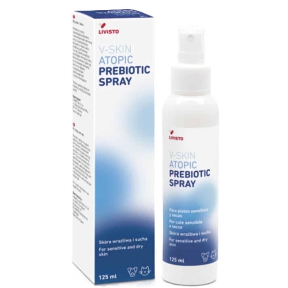 Spray prebiotic pentru pielea sensibila si uscata V-Skin Atopic, 125 ml, Livisto