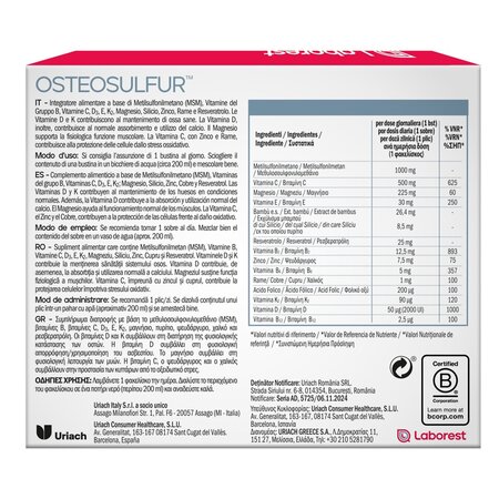 Osteosulfur, 30 plicuri, Laborest 750629