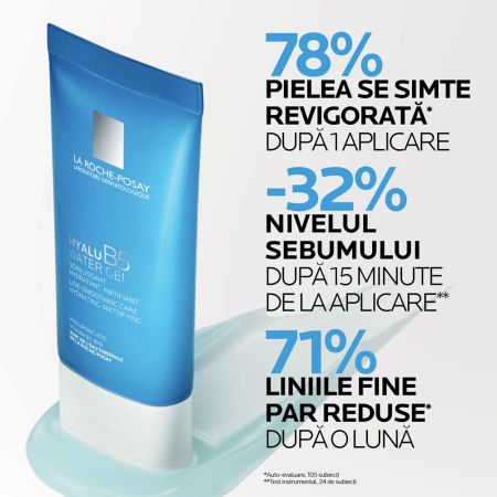 Gel apos cu acid hialuronic si efect antirid pentru tenul mixt Hyalu B5, 40 ml, La Roche-Posay 671331