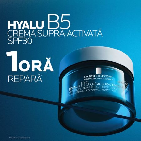Crema supra-activata cu acid hialuronic si SPF 30 Hyalu B5, 50 ml, La Roche-Posay 671338