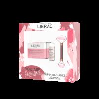 Pachet Gel-crema pentru ten normal-mixt Supra Radiance, 50 ml + Lapte micelar demachiant pentru fata si ochi, 30 ml + Perie masaj facial, Lierac