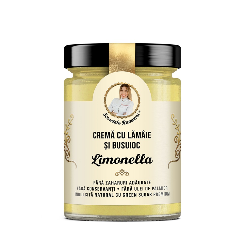 Crema cu lamaie si busuioc Limonella Secretele Ramonei, 350 g, Remedia