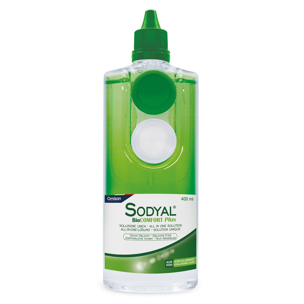 Solutie intretinere lentile de contact Sodyal Biocomfort Plus, 400 ml, Omisan Farmaceutici
