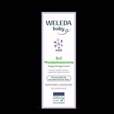Crema pentru zona scutecului 3 în1 cu nalba alba Baby Derma, 50 ml, Weleda 671542