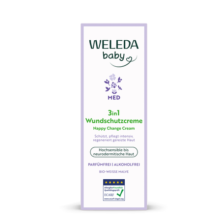 Crema pentru zona scutecului 3 în1 cu nalba alba Baby Derma, 50 ml, Weleda 671542