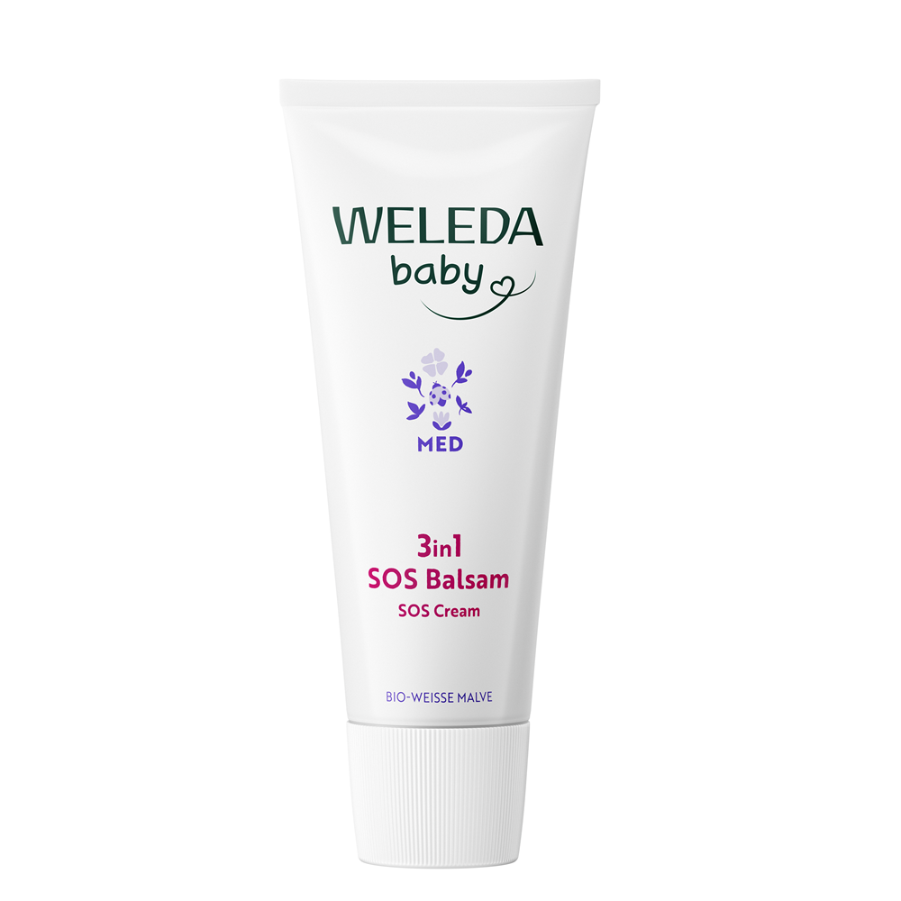 Crema SOS 3 în1 cu nalba alba Baby Derma, 50 ml, Weleda
