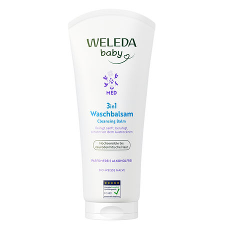 Balsam de curatare 3 în1 cu nalba alba Baby Derma, 200 ml, Weleda
