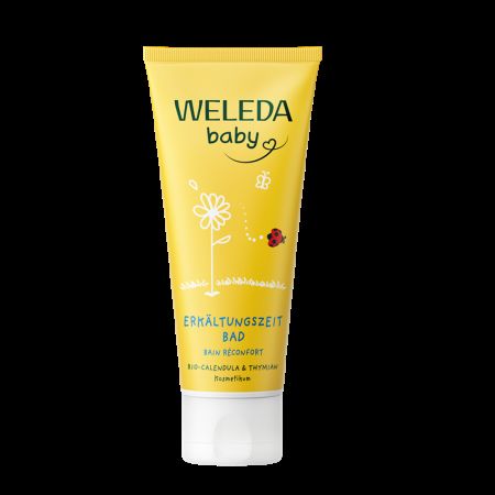 Gel de baie pentru bebelusi cu galbenele si cimbru, 75 ml, Weleda