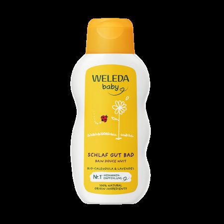 Gel de baie pentru bebelusi cu galbenele, pentru un somn linistit, 200 ml, Weleda