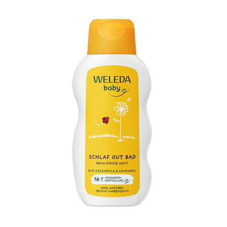 Gel de baie pentru bebelusi cu galbenele, pentru un somn linistit, 200 ml, Weleda