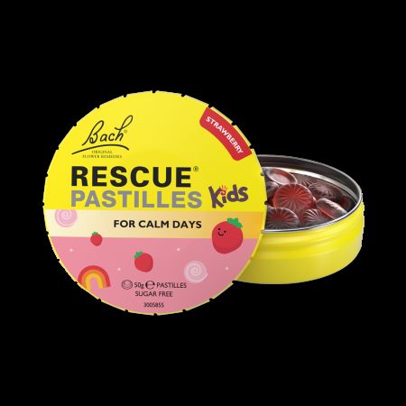 Dropsuri cu aroma de capsuni pentru copii, 50 g, Rescue Remedy 671558