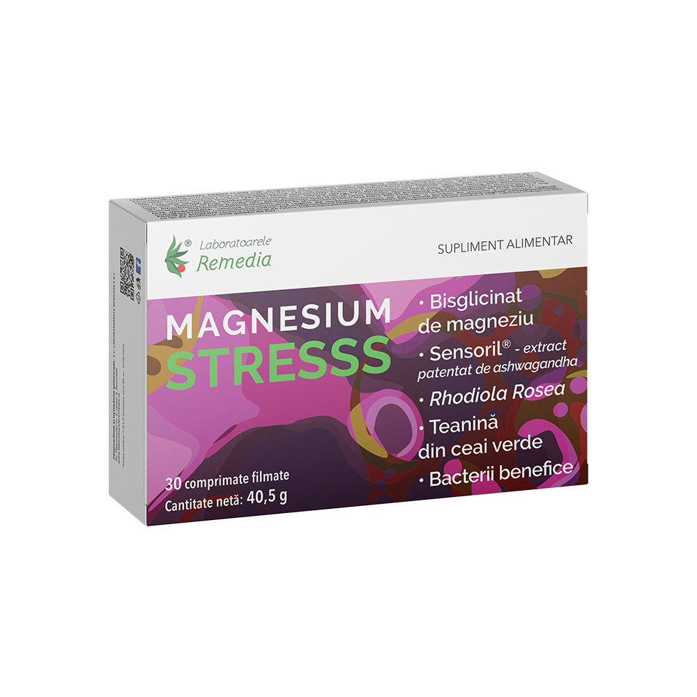 Magnesium Stresss, 30 comprimate filmate, Remedia