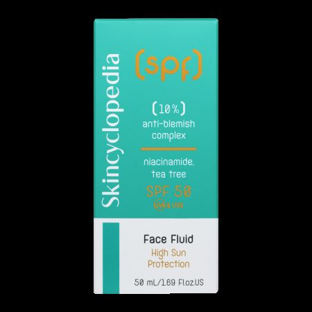 Crema de fata cu SPF 50 cu niacinamide si ulei de arbore de ceai, 50 ml, Skincyclopedia 671585