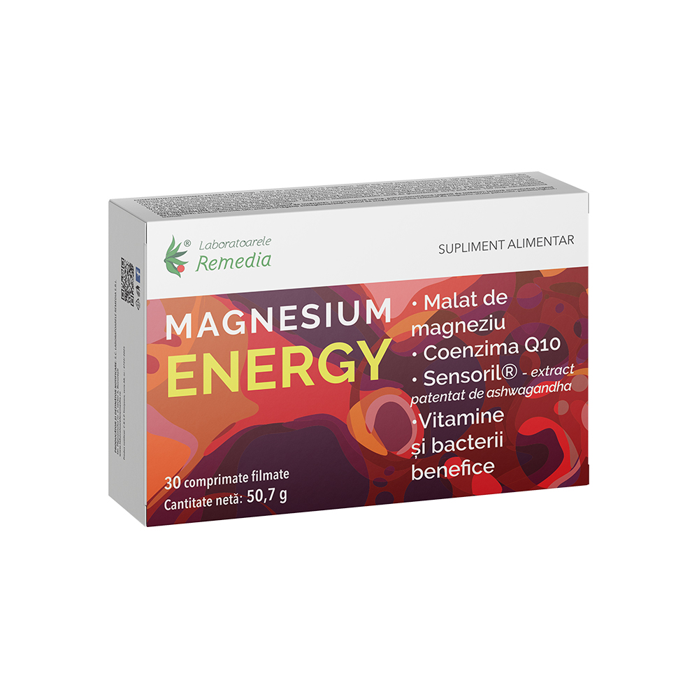 Magnesium Energy, 30 comprimate filmate, Remedia