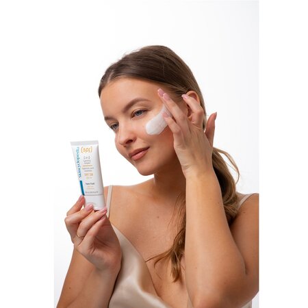 Crema de fata cu acid hialuronic, ceramide si SPF 50, 50 ml, Skincyclopedia 671602