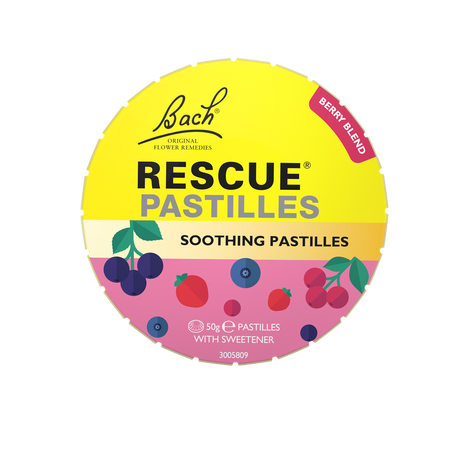 Dropsuri cu aroma de fructe de padure Bach Original, 50 g, Rescue Remedy