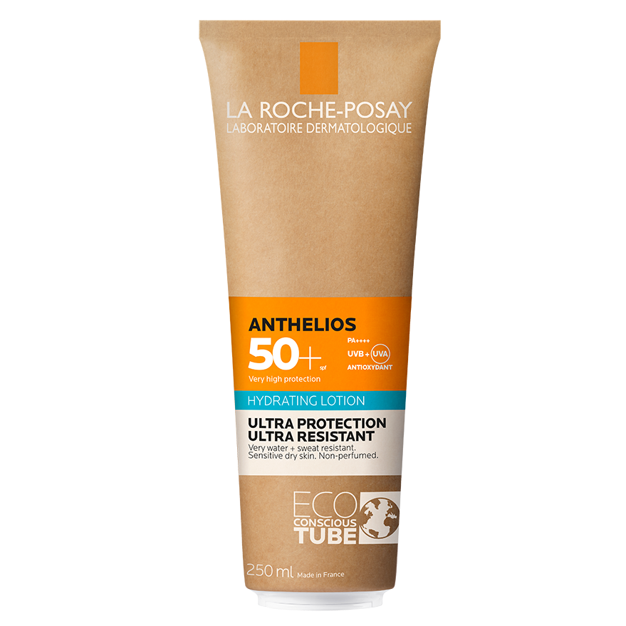 Lotiune hidratanta cu protectie solara SPF 50+ de fata si corp Anthelios Eco Tube, 250 ml, La Roche-Posay