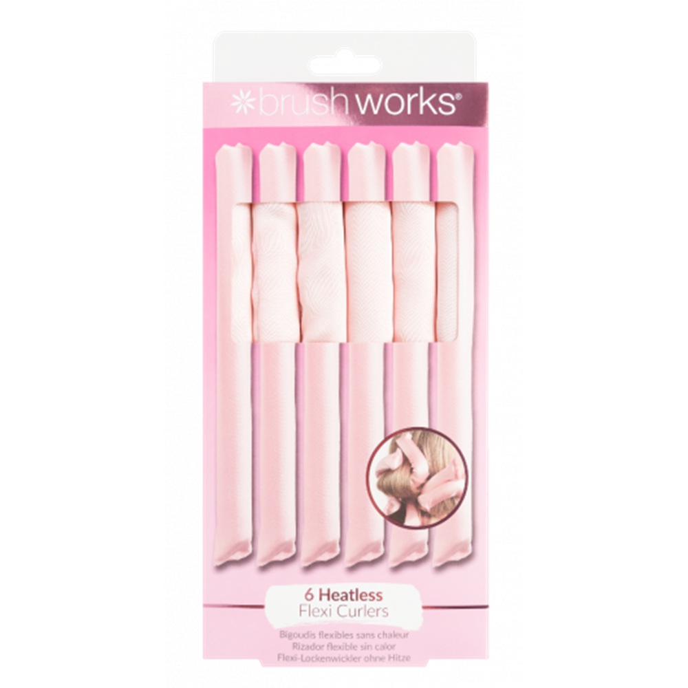 Set pentru ondularea parului fara caldura Flexi Curlers, 6 bucati, Brushworks