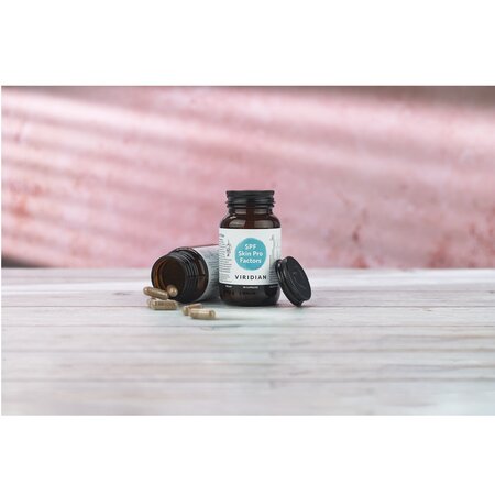 Suport intern antioxidant pentru piele SPF Skin, 30 capsule, Viridian 671642