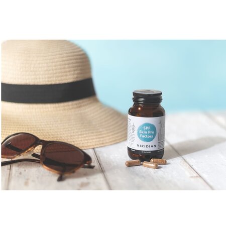 Suport intern antioxidant pentru piele SPF Skin, 30 capsule, Viridian 671641