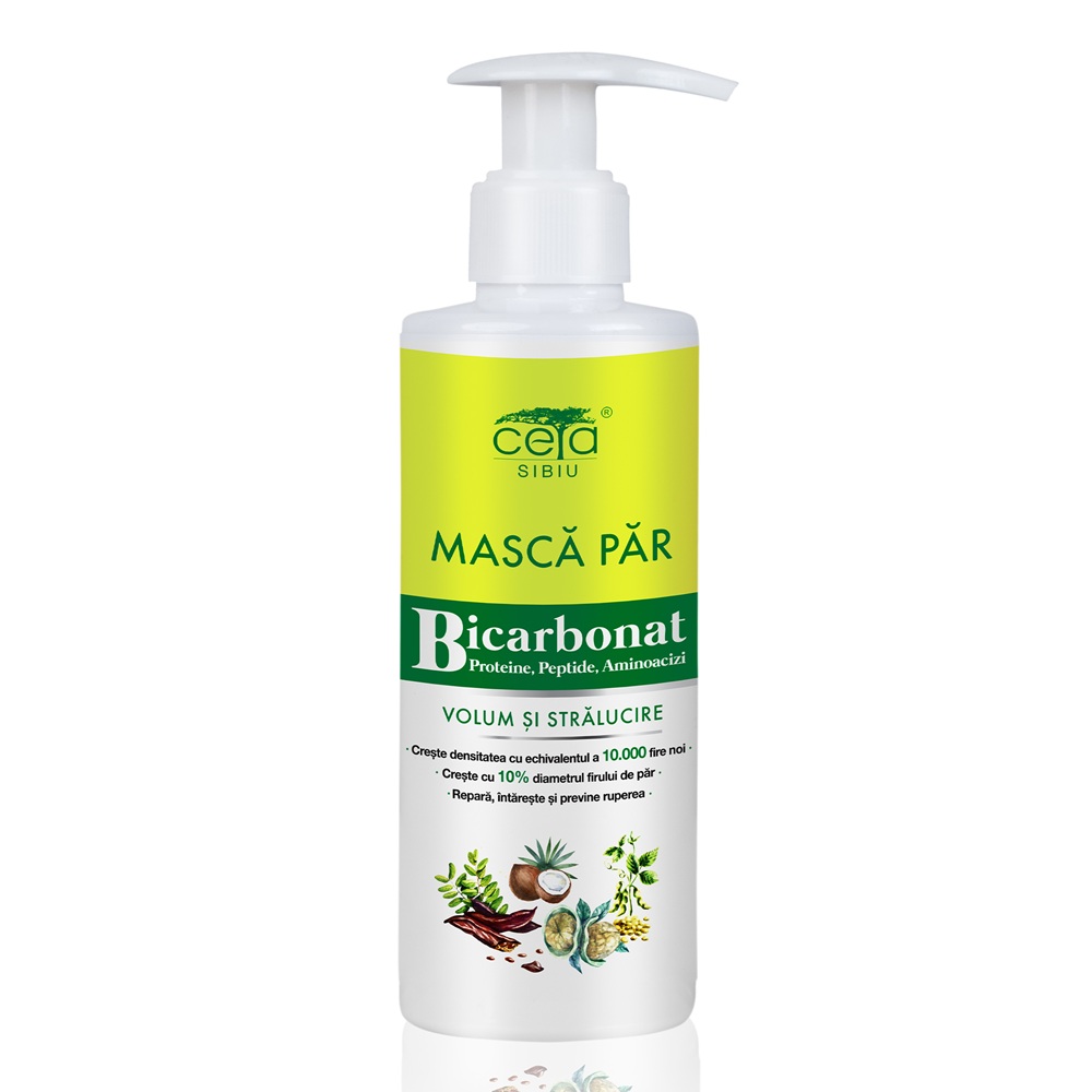 Masca de de par cu bicarbonat pentru volum si stralucire, 200 ml, Ceta Sibiu