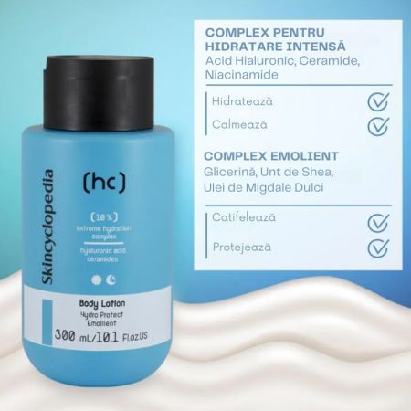 Lotiune de corp cu acid hialuronic si ceramide HC, 300 ml, Skincyclopedia 671793