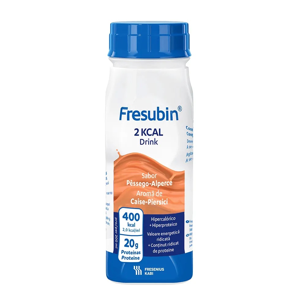 Bautura cu aroma de caise si piersici Fresubin, 4x200 ml, Fresenius Kabi
