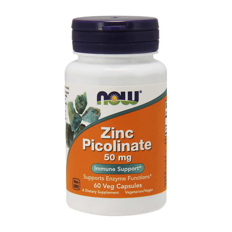 Zinc Picolinat, 50 mg, 60 capsule vegetale, Now Foods
