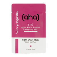 Masca de fata exfolianta tip servetel cu acid glicolic, lactic si mandelic AHA, 20 ml, Skincyclopedia