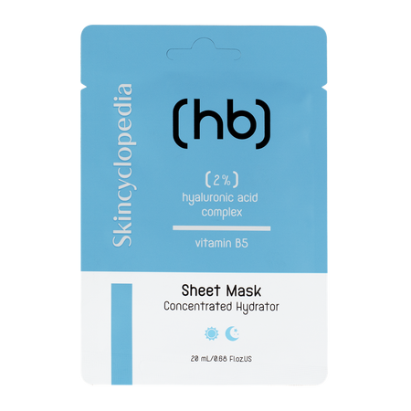 Masca de fata tip servetel cu acid hialuronic si vitamina B5 HB, 20 ml, Skincyclopedia