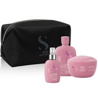 Pachet Moisture Nutritive Sampon hidratant, 250 ml + Masca hidratanta, 200 ml + Fluid hidranat pentru descurcarea parului, 125 ml, Alfaparf