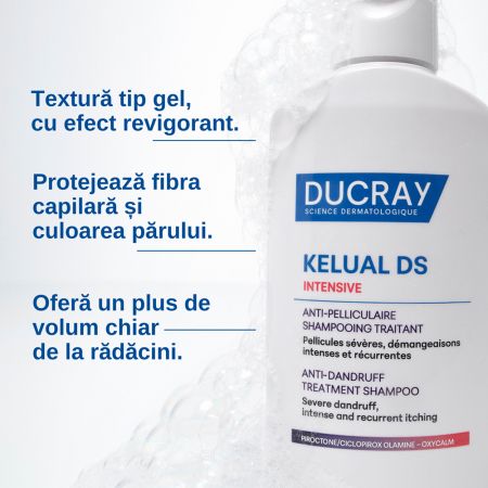 Sampon tratament anti-matreata severa si anti-mancarimi Kelual DS Intensive, 100 ml, Ducray 671911