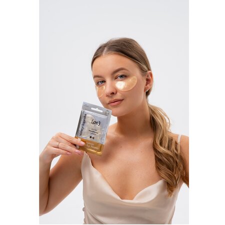 Patchuri pentru ochi cu hidrogel cu peptide, cofeina, acid hialuronic si colagen, 2 bucati, Skincyclopedia 671939