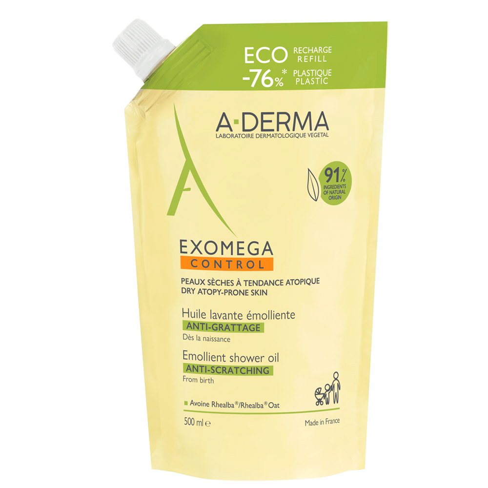 Refill ulei de dus emolient Exomega Control, 500 ml, A-Derma