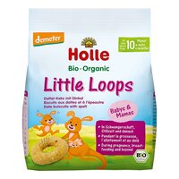 Biscuiti din spelta si curmale Bio Little Loops, 80 g, Holle Baby
