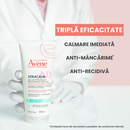Lapte-gel relipidant pentru piele uscata si atopica Xeracalm AD, 200 ml, Avene 671955