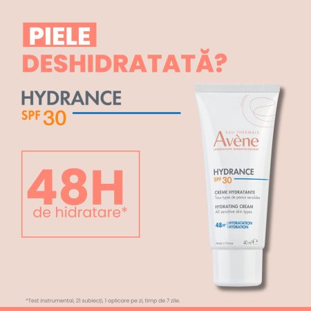 Crema hidratanta cu SPF 30 pentru fata Hydrance, 40 ml, Avene 671961