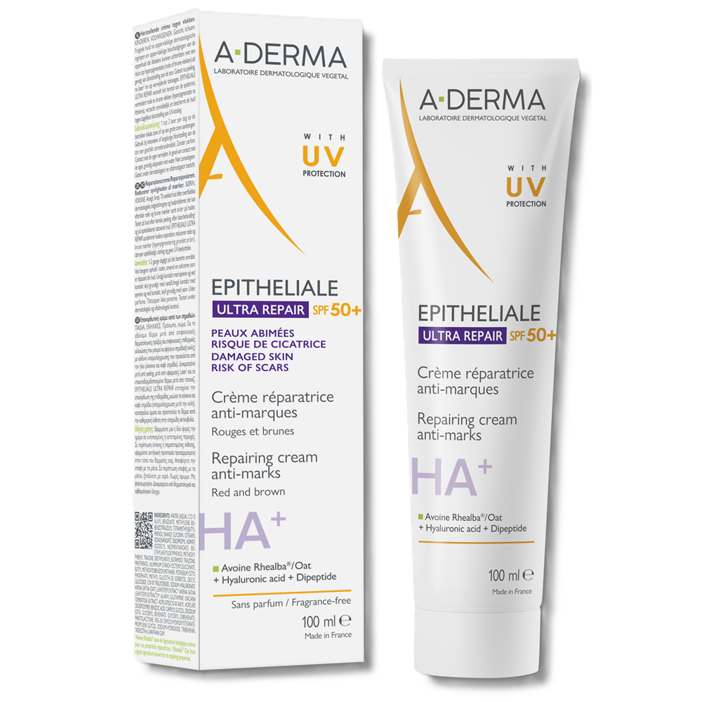 Crema reparatoare cu SPF 50 + Epitheliale Ultra Repair, 100 ml, A-Derma