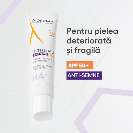 Crema reparatoare cu SPF 50 + Epitheliale Ultra Repair, 100 ml, A-Derma 671967