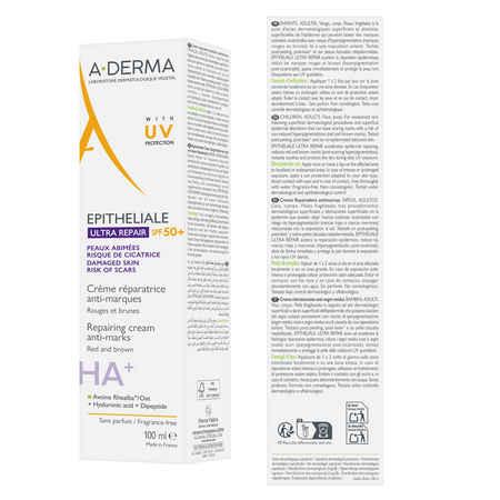 Crema reparatoare cu SPF 50 + Epitheliale Ultra Repair, 100 ml, A-Derma 671964