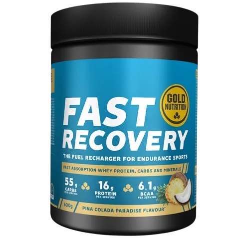 Pudra proteica cu aroma de pina colada Fast Recovery, 600 g, Gold Nutrition
